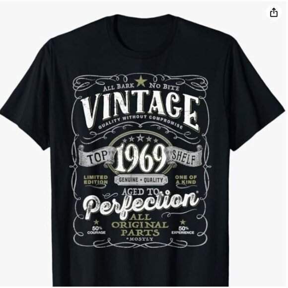 55th Birthday Top for Men, Vintage 1969 Aged to Perfection T-Shirt size XL - Picture 1 of 8
